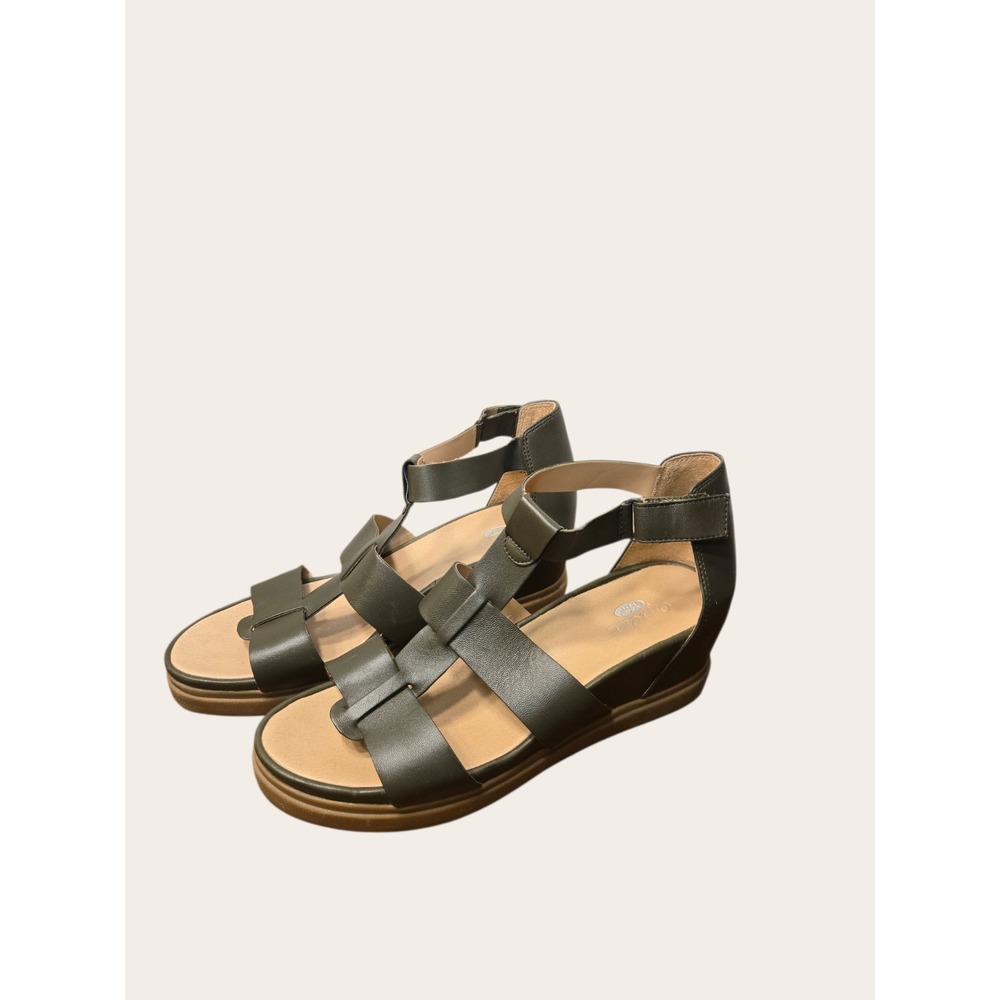 Dr. Scholl's  Barton Wedge Platform Sandal Adjustable Womens Size US 11 Olive